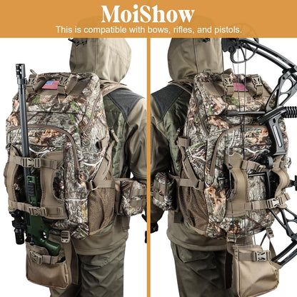 Hunting Backpack, Outdoor Hunting Pack with Rifle Holder, Hunting Backpacks F...