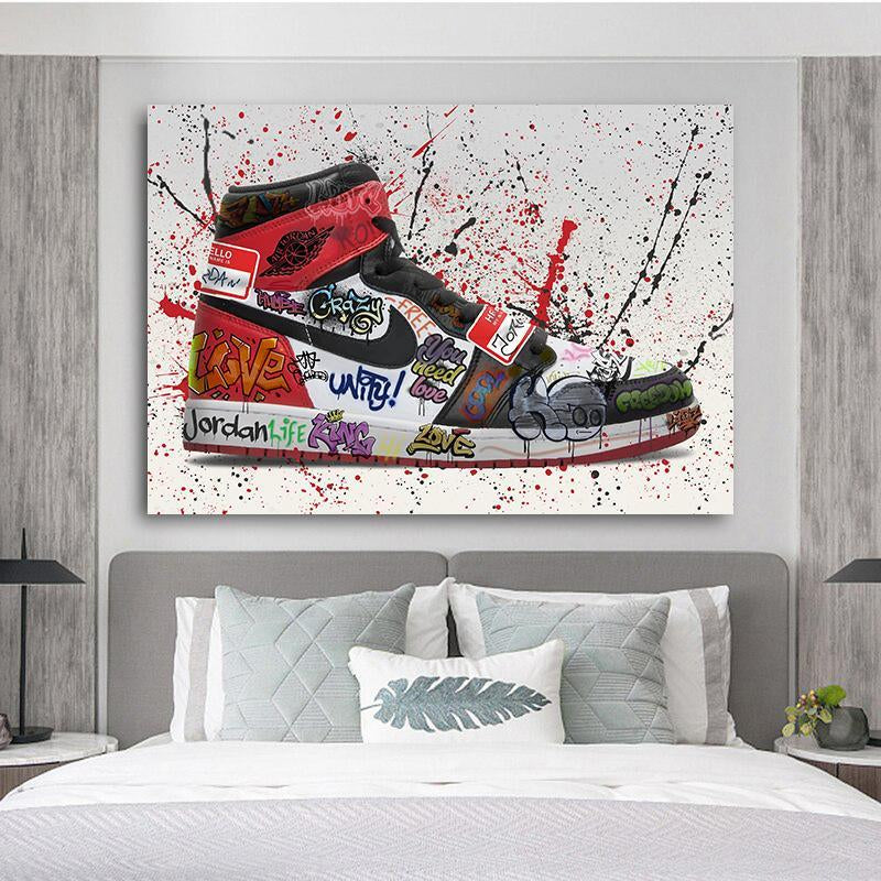 Jordan 1 OG Graffiti Canvas Print