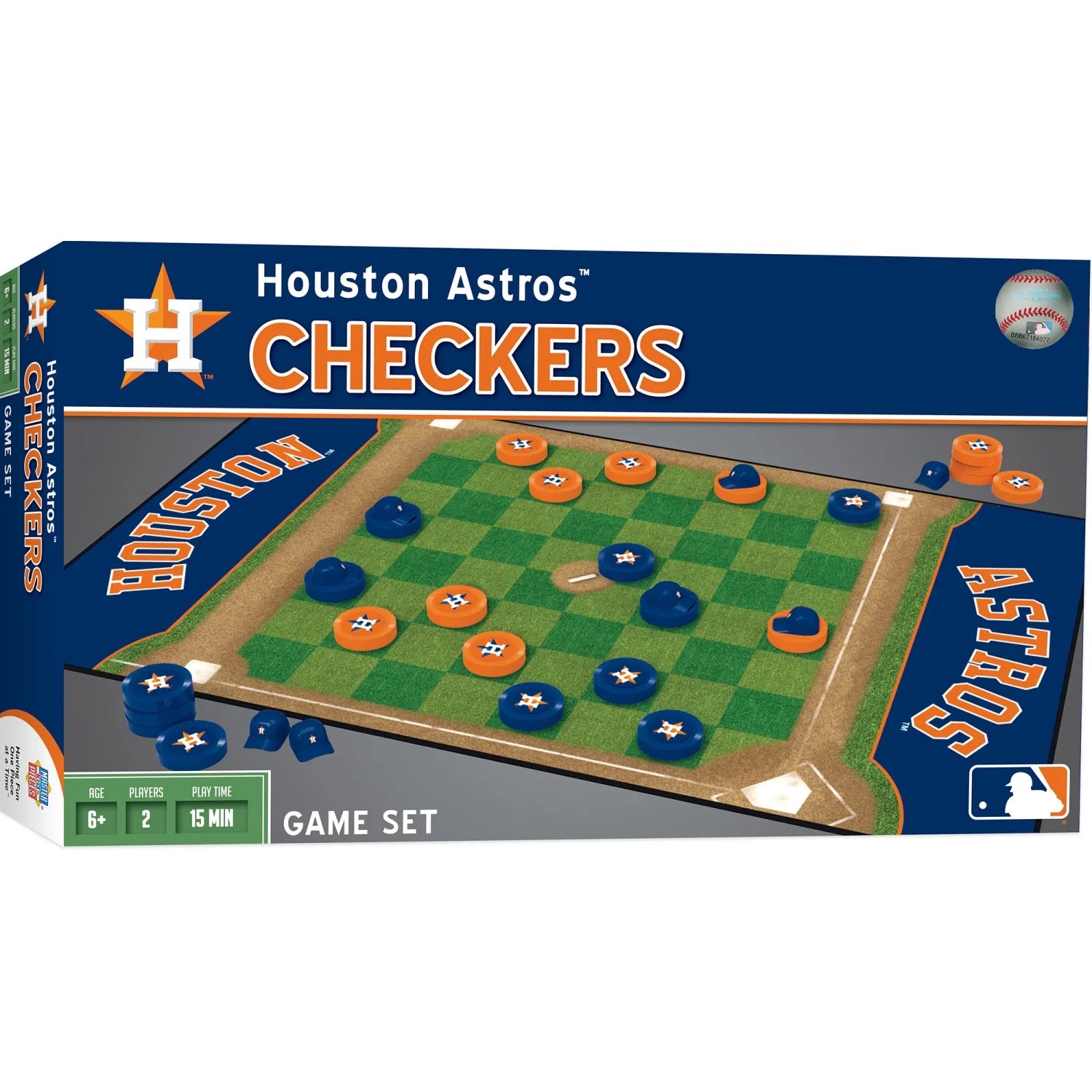 Officially Licensed MLB Houston Astros Checkers Board Game for Families and Kids Ages 6 and Up