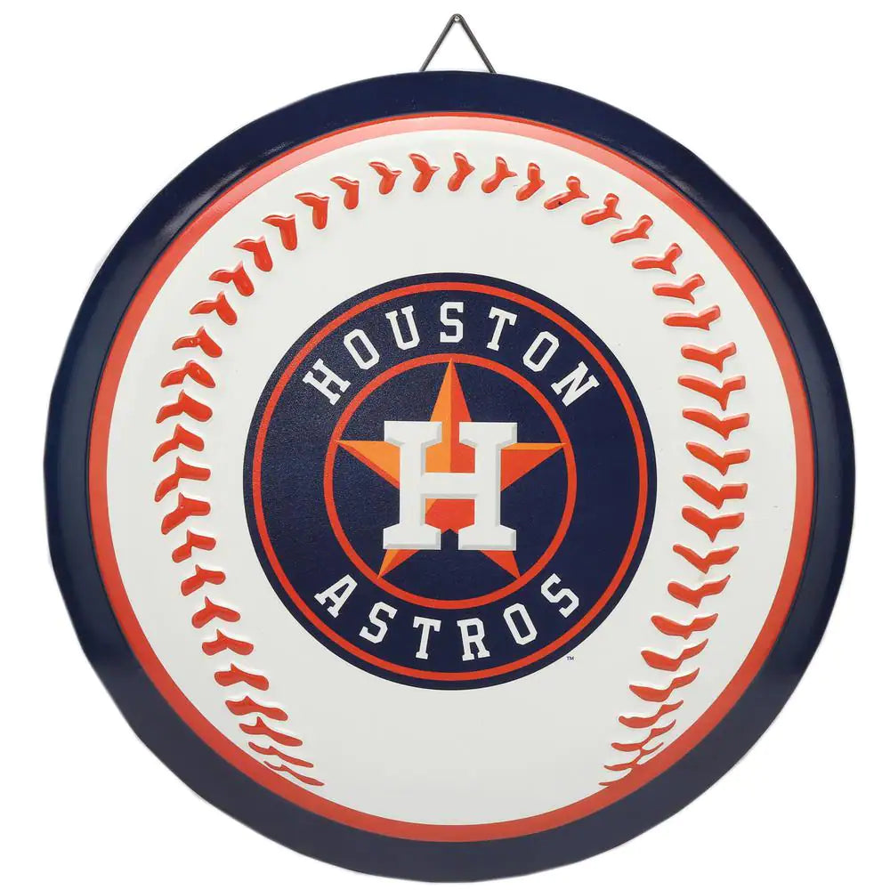 Houston Astros round Baseball Metal Sign