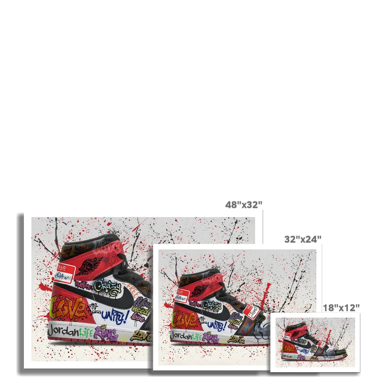 Jordan 1 OG Graffiti Canvas Print