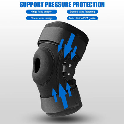 Hinged Knee Brace Support Side Patella Stabilizers with Strap Sports Knee Protective Pads for Knee Protection and Pain Relief