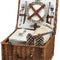 Cheshire English-Style Willow Picnic Basket with Service for 2 - London Plaid