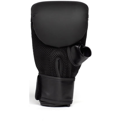 Durable Heavy Punching Bag with Handwrap and Elite Cardio Gloves, Black