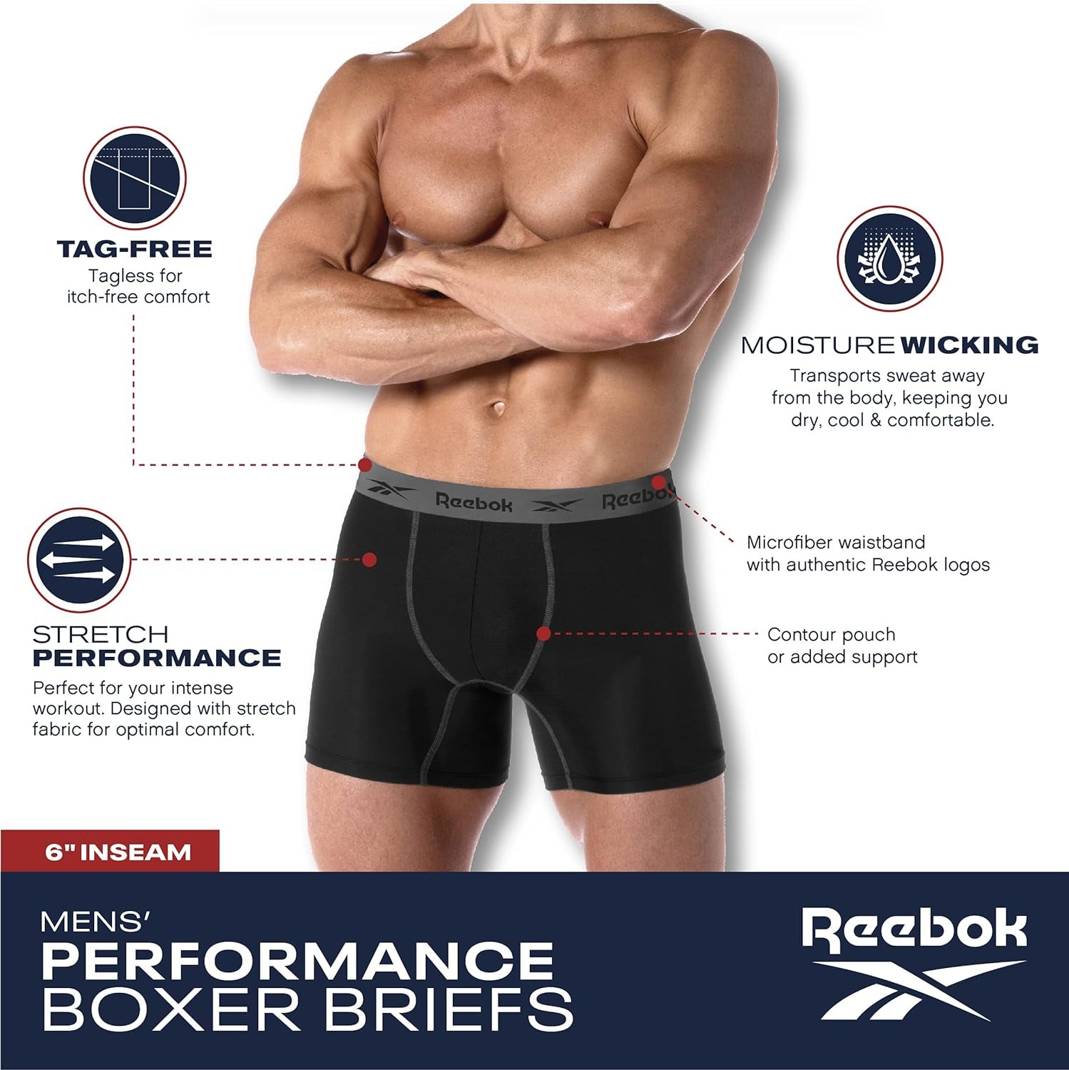 Men'S Boxer Briefs – 4 Pack Quick Dry Moisture Wicking Performance Mens Underwear - Stretchy Soft Boxers for Men S-XL, Size Small, Black/Grey/Print